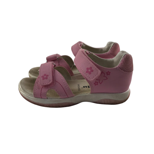 Lupilu sandals shoe size 9 kids pink with hook and loop straps