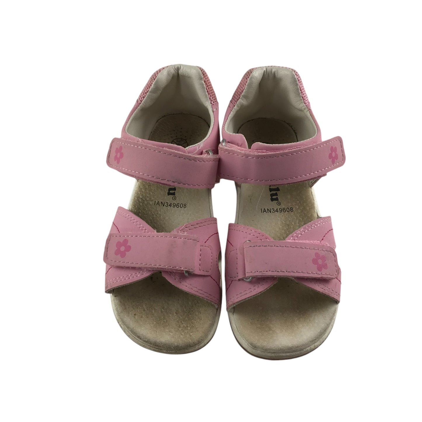 Lupilu sandals shoe size 9 kids pink with hook and loop straps