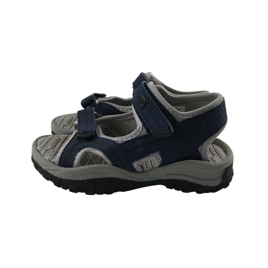 Slazenger sandals shoe size UK 11C junior navy blue with hook and loop straps