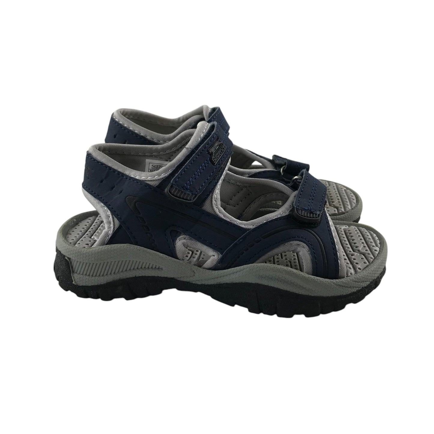 Slazenger sandals shoe size UK 11C junior navy blue with hook and loop straps