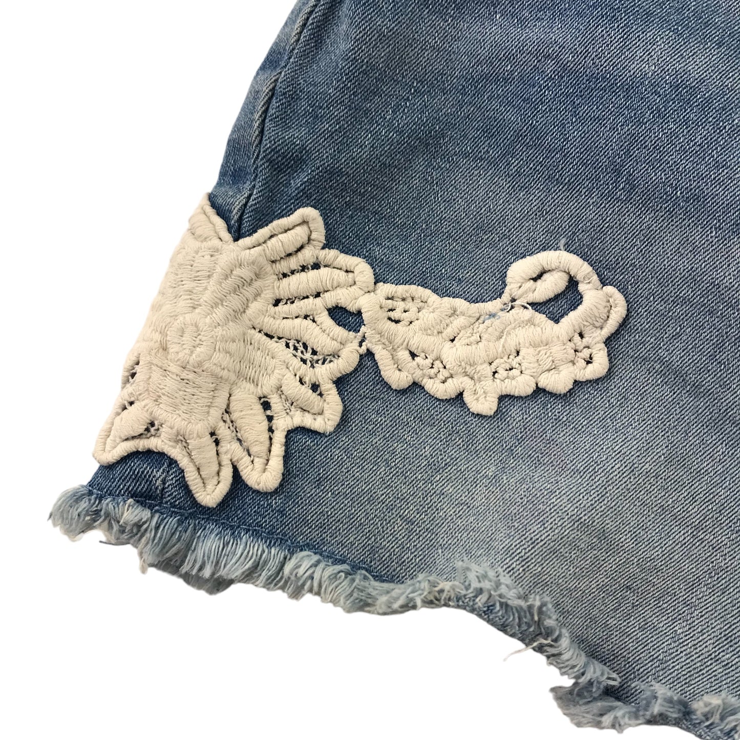 George shorts 9-10 years blue denim with white embroidery