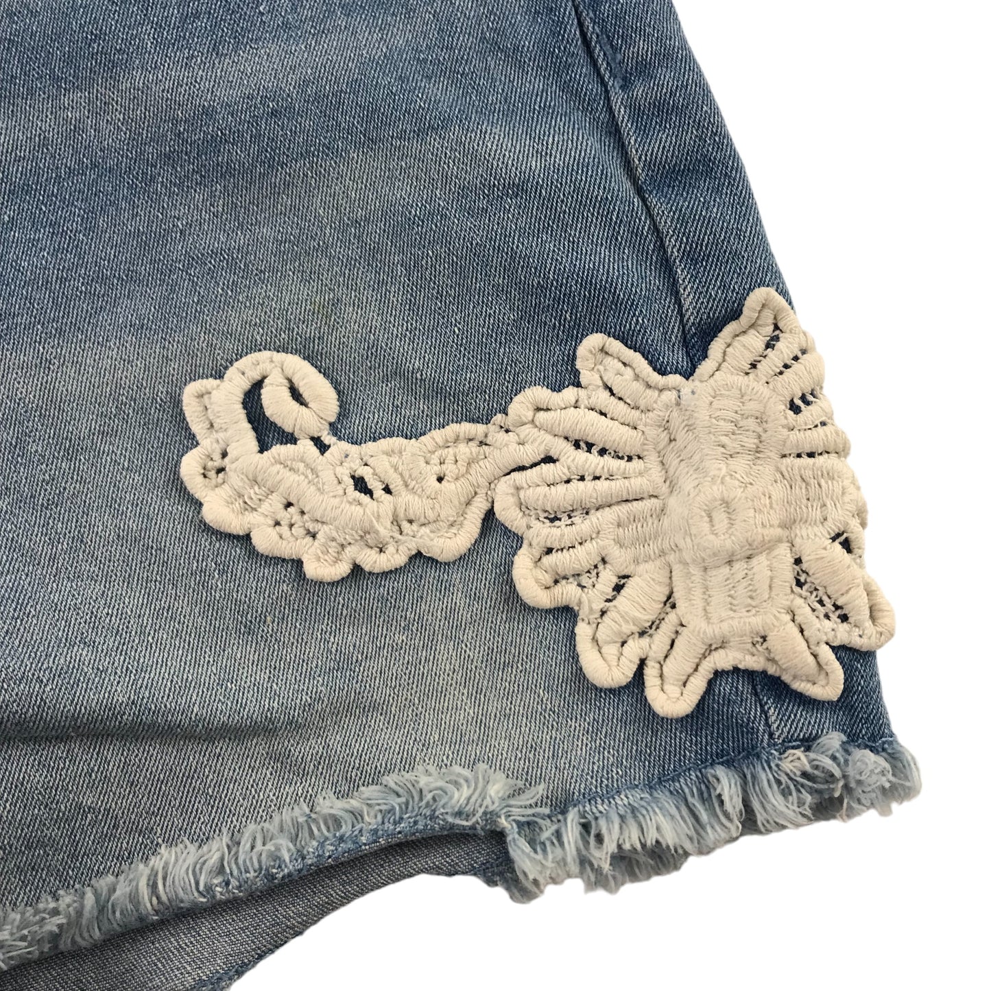 George shorts 9-10 years blue denim with white embroidery