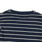 M&S T-shirt Age 6 Navy Blue Long Sleeve Stripy Pattern