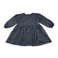 John Lewis Dress 7-8 years navy with grey print design cotton
