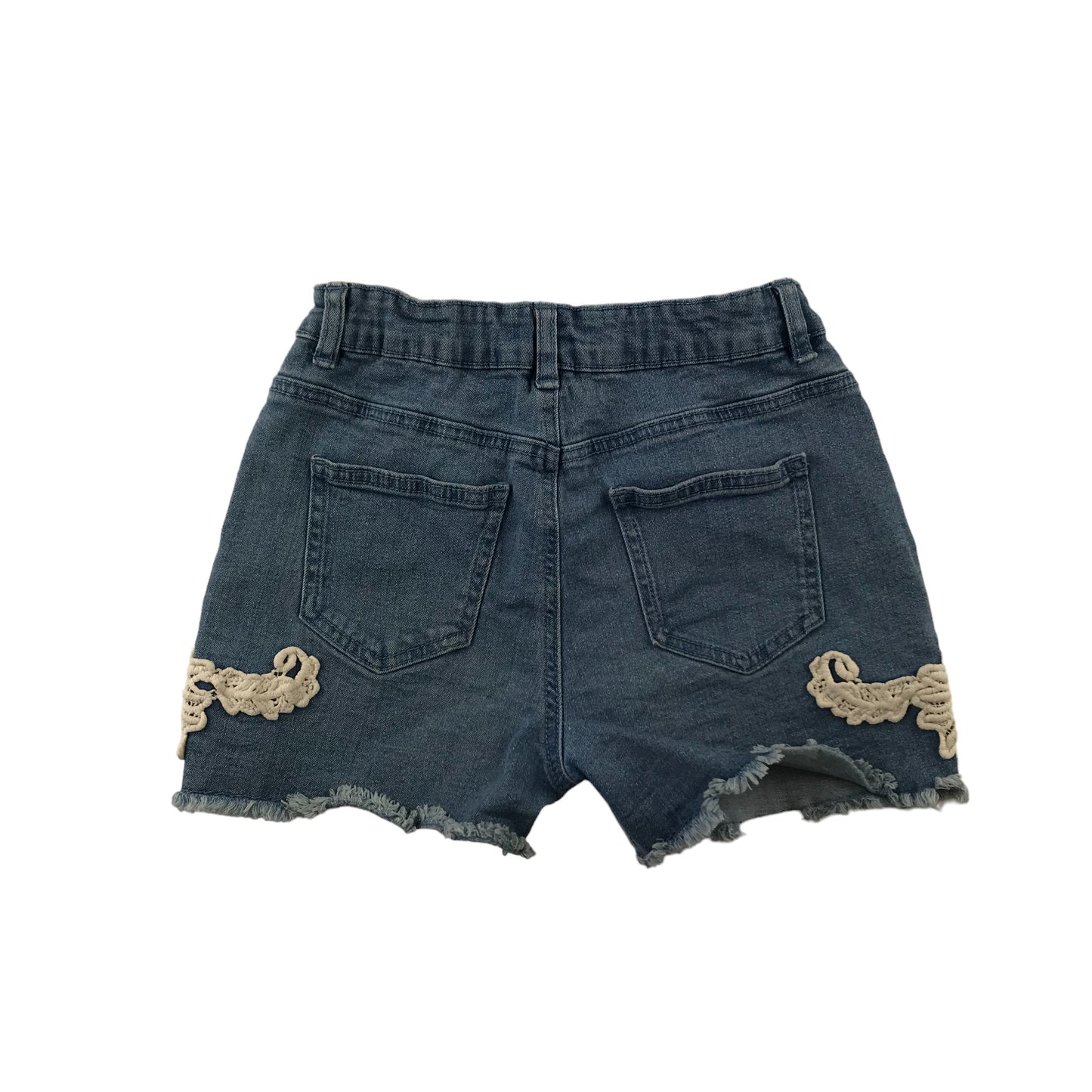 George shorts 9-10 years blue denim with white embroidery