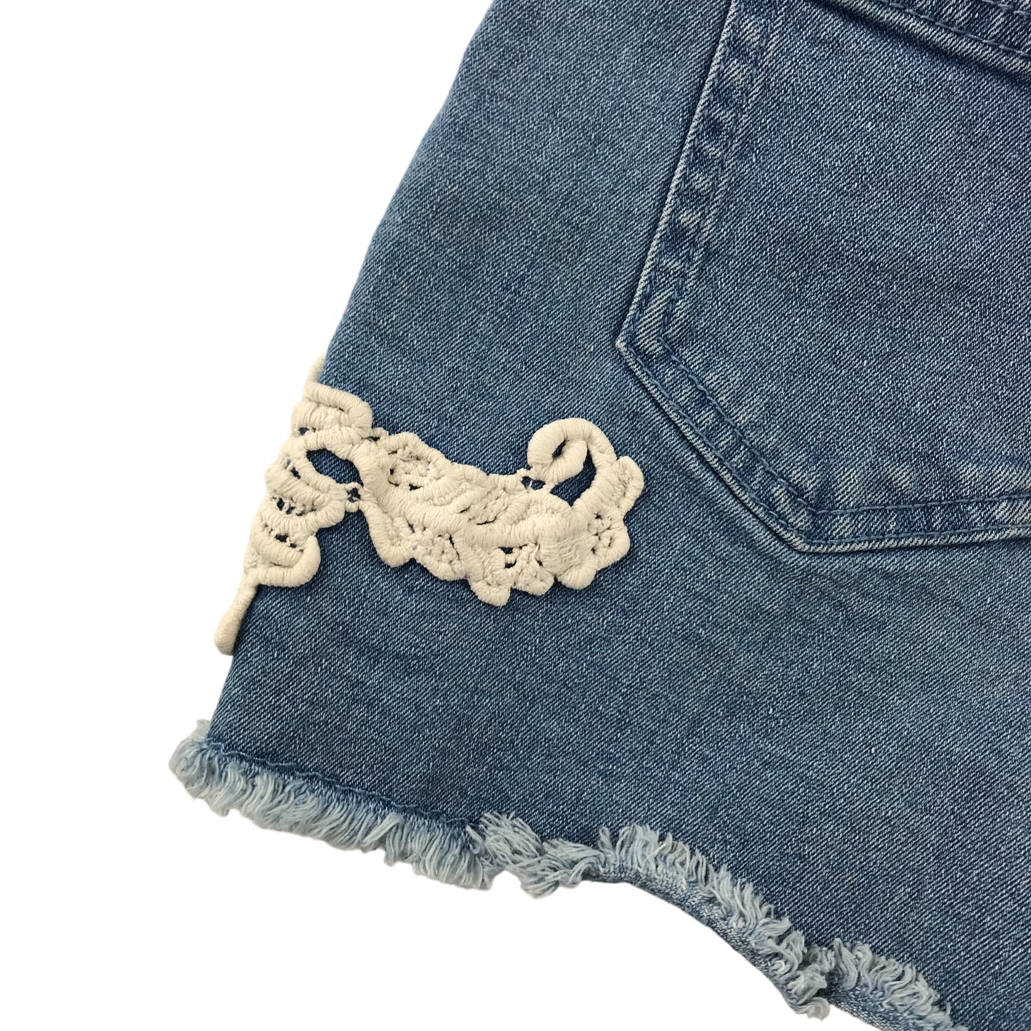 George shorts 9-10 years blue denim with white embroidery