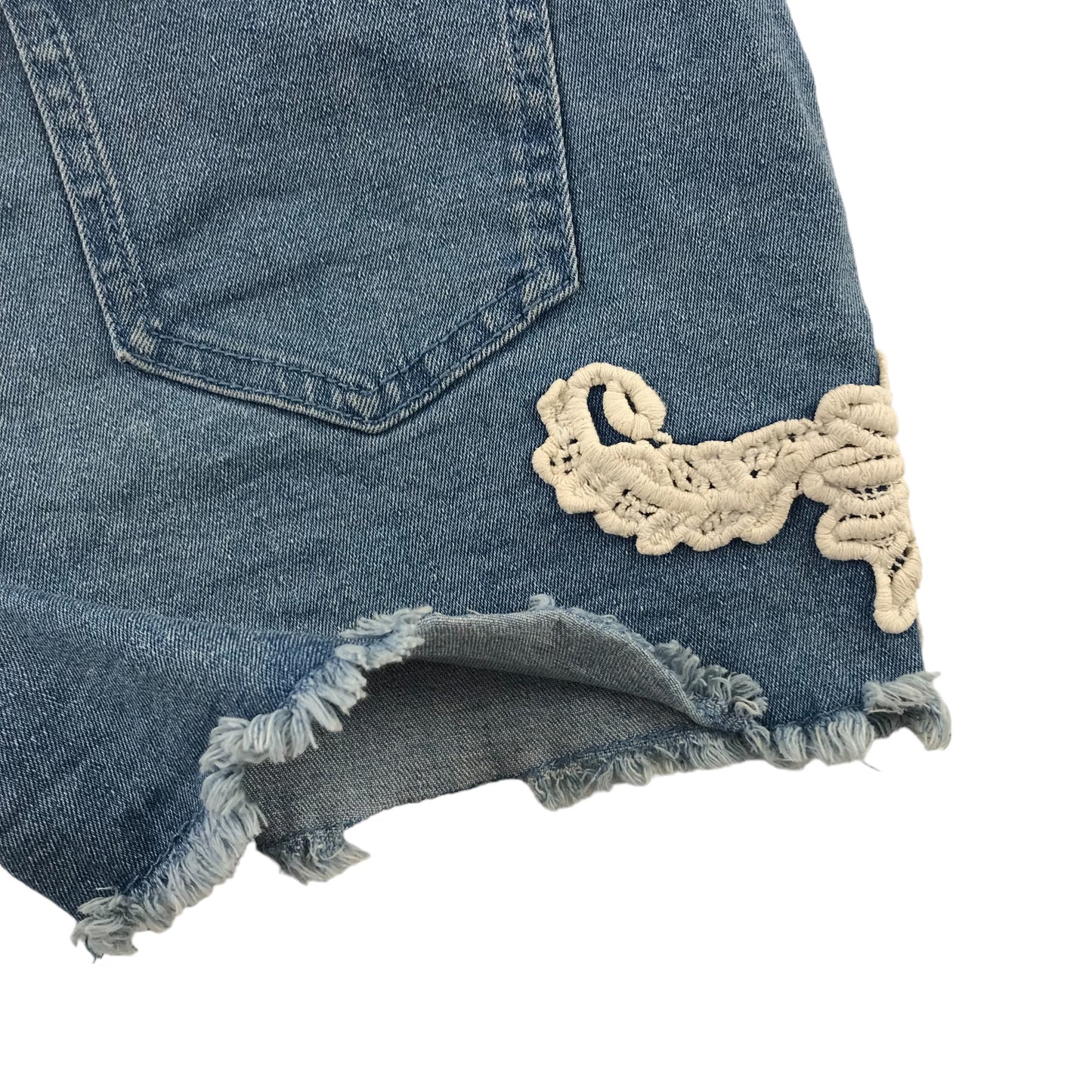 George shorts 9-10 years blue denim with white embroidery