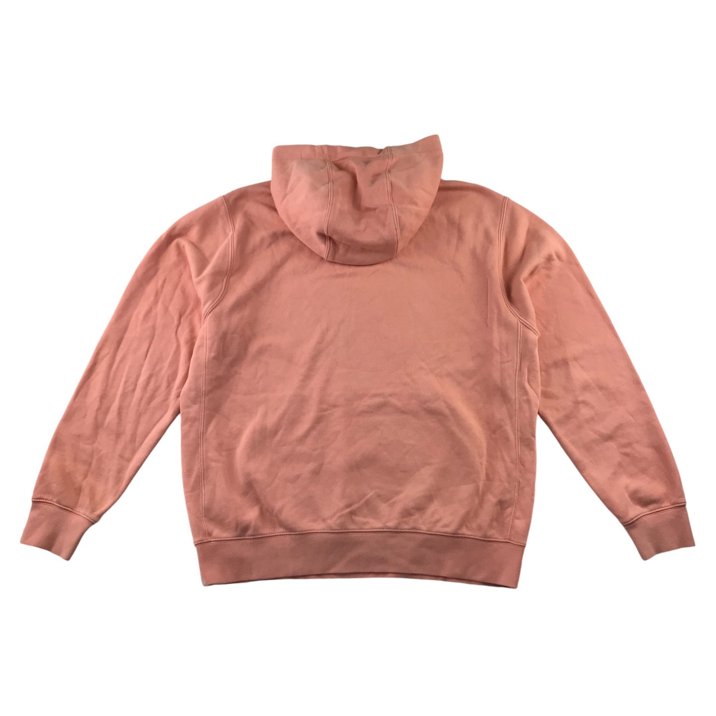 Nike Hoodie Women's M Peach Orange Plain Kangaroo Pocket