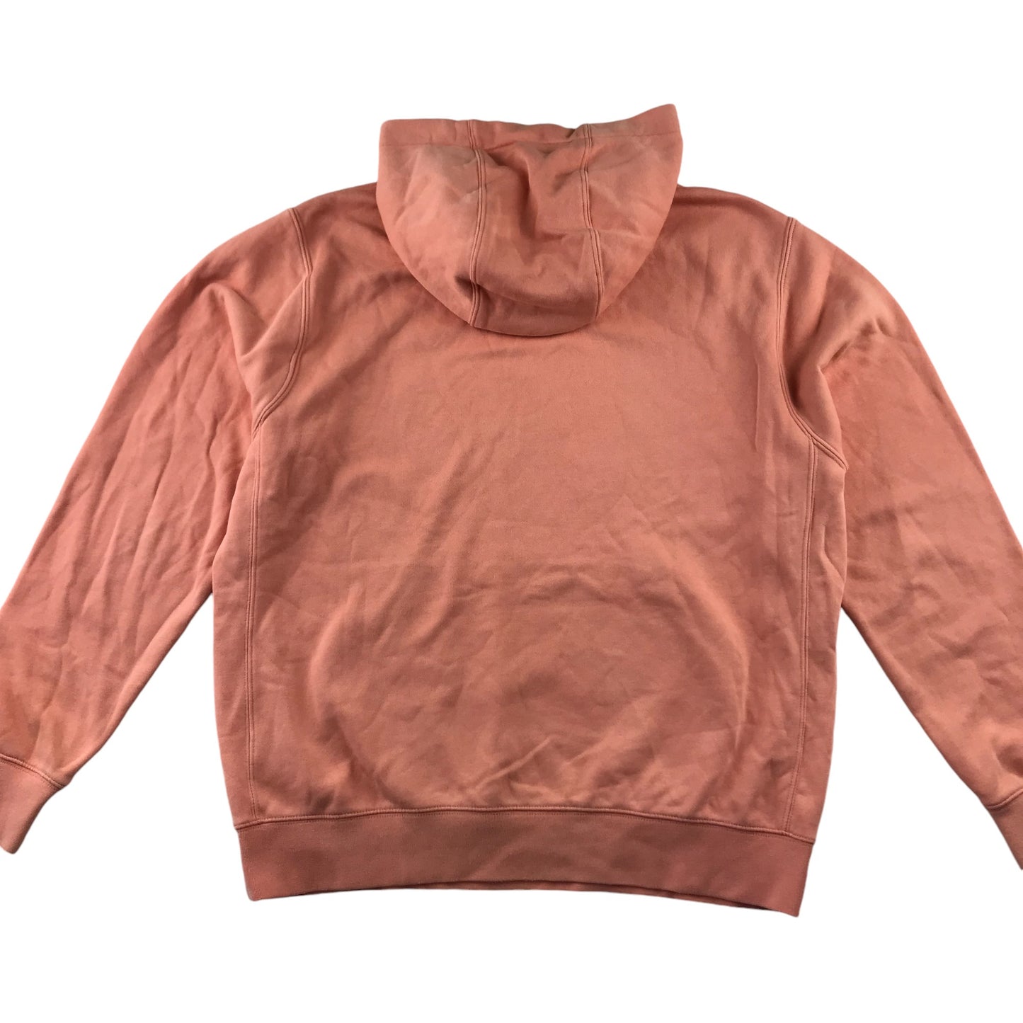 Nike Hoodie Women's M Peach Orange Plain Kangaroo Pocket