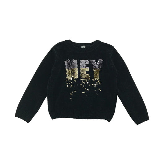 Tu Jumper Age 6 Black Sequin HEY