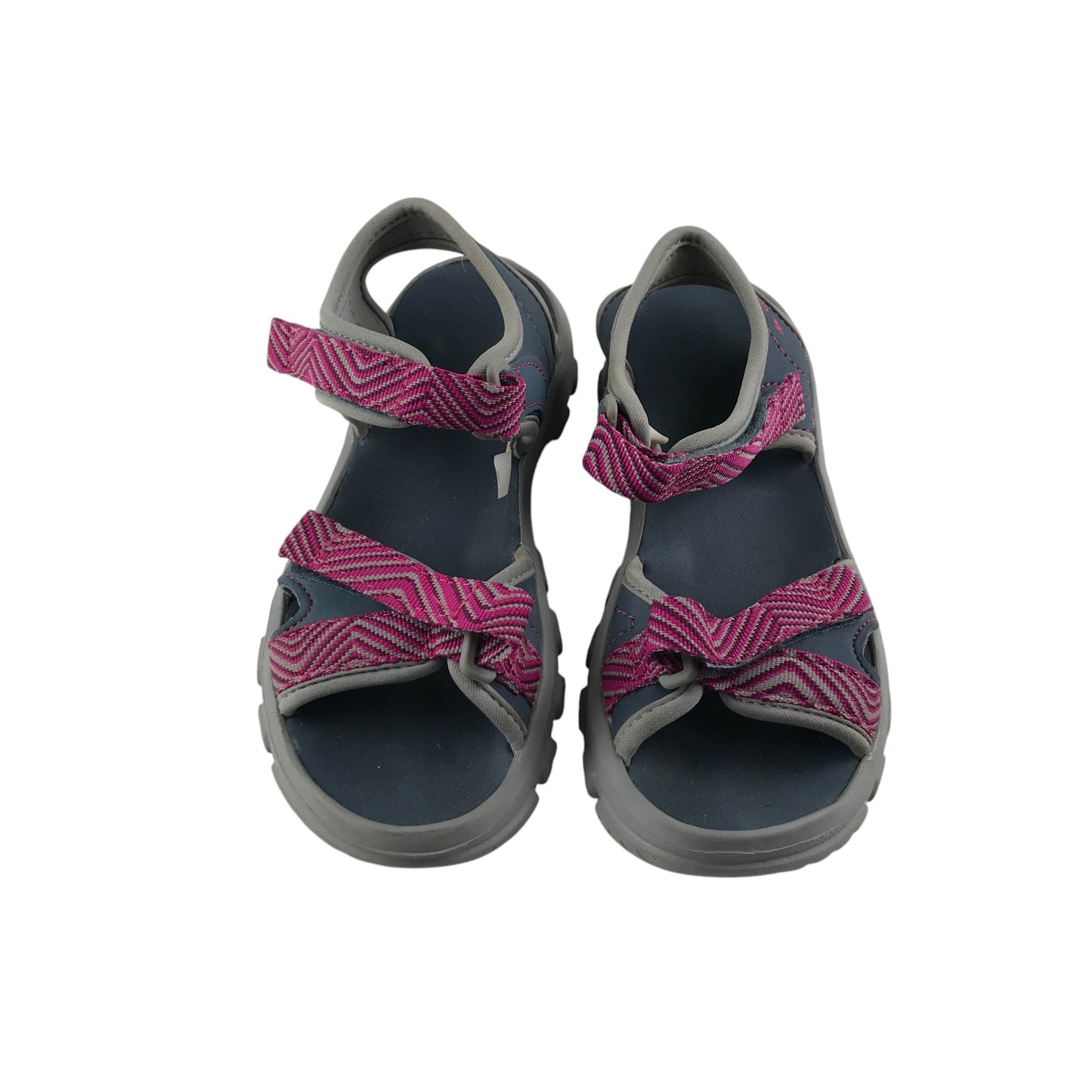 Decathlon sandals shoe size 13 junior pink and grey with hook and loop straps