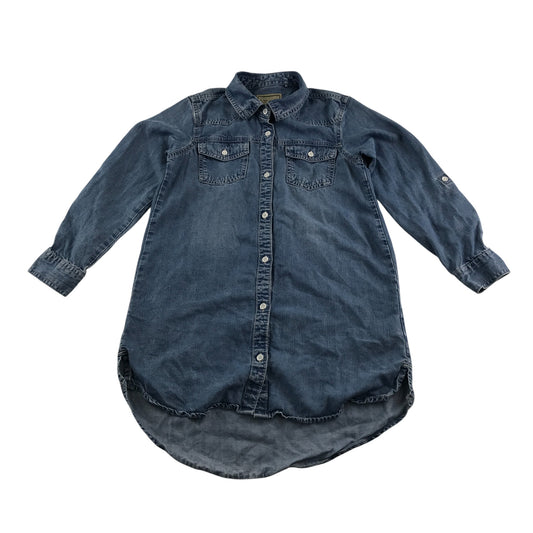 Next Dress 8-9 years blue long sleeve denim style button up lyocell