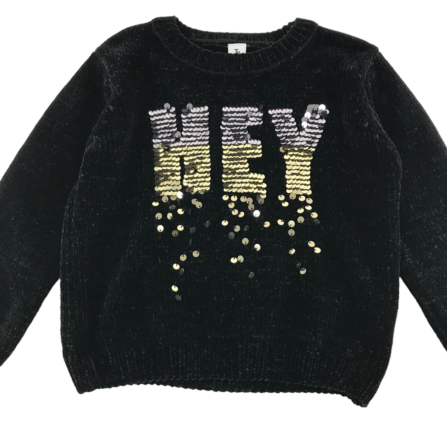 Tu Jumper Age 6 Black Sequin HEY