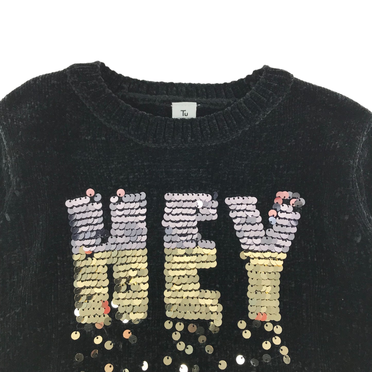 Tu Jumper Age 6 Black Sequin HEY