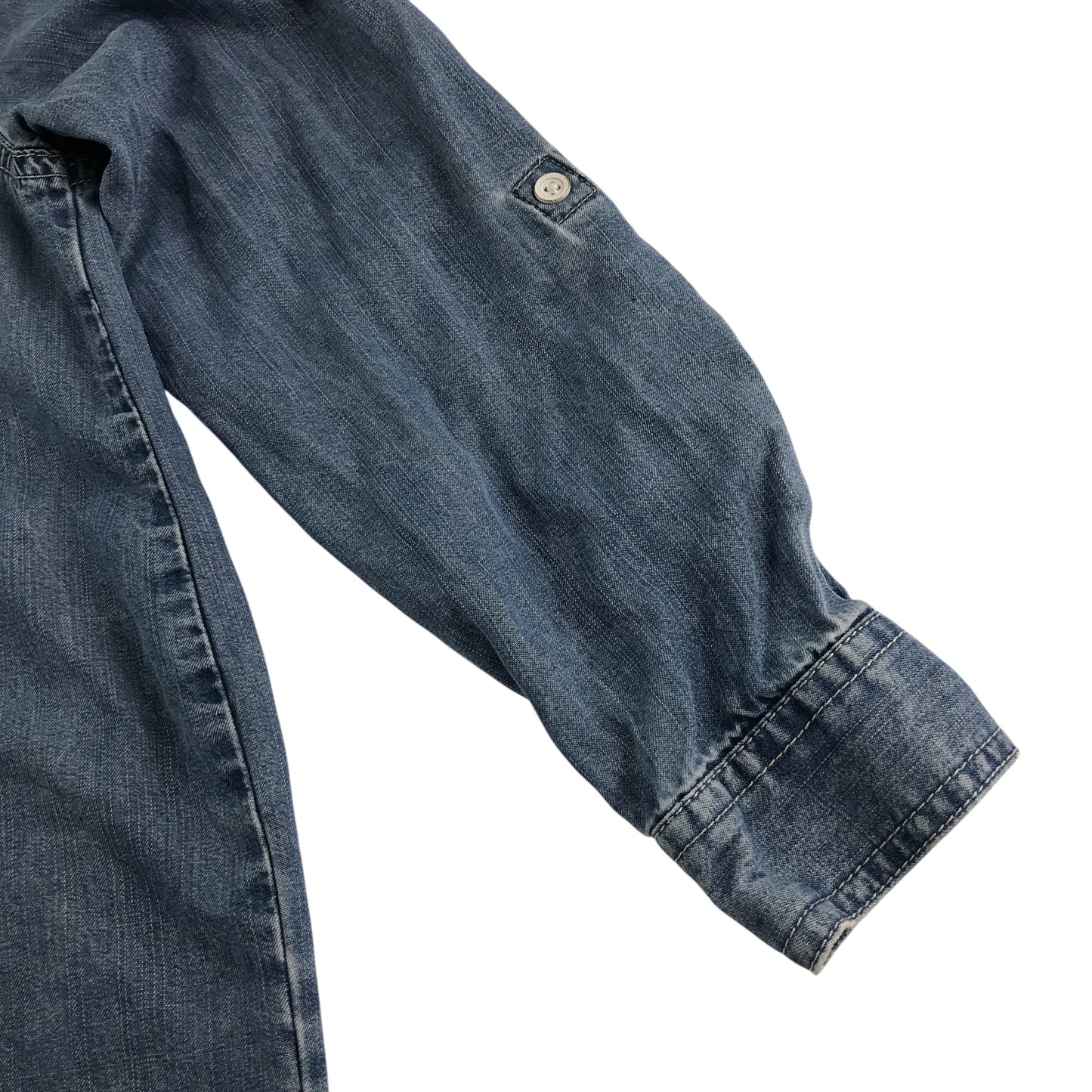 Next Dress 8-9 years blue long sleeve denim style button up lyocell