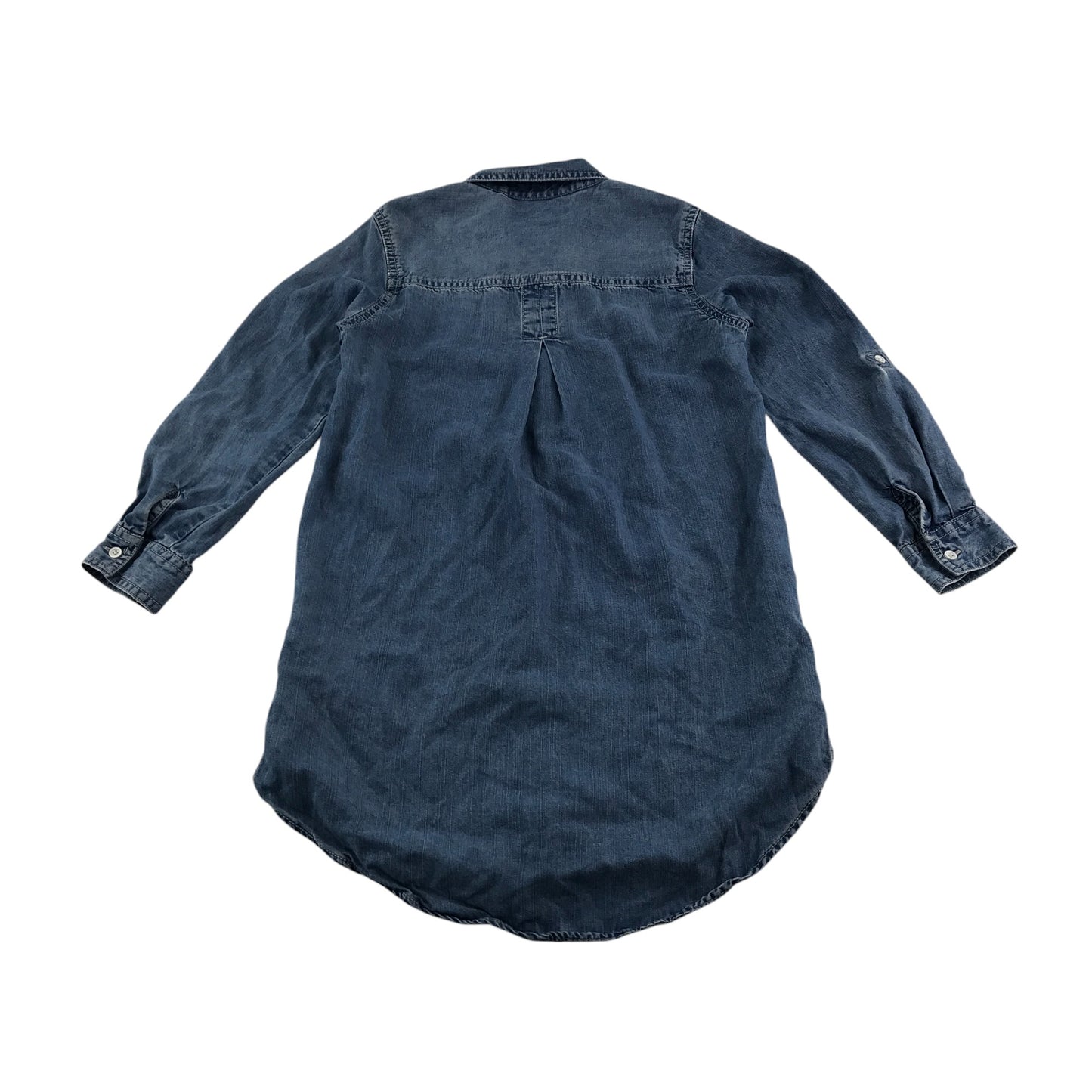 Next Dress 8-9 years blue long sleeve denim style button up lyocell