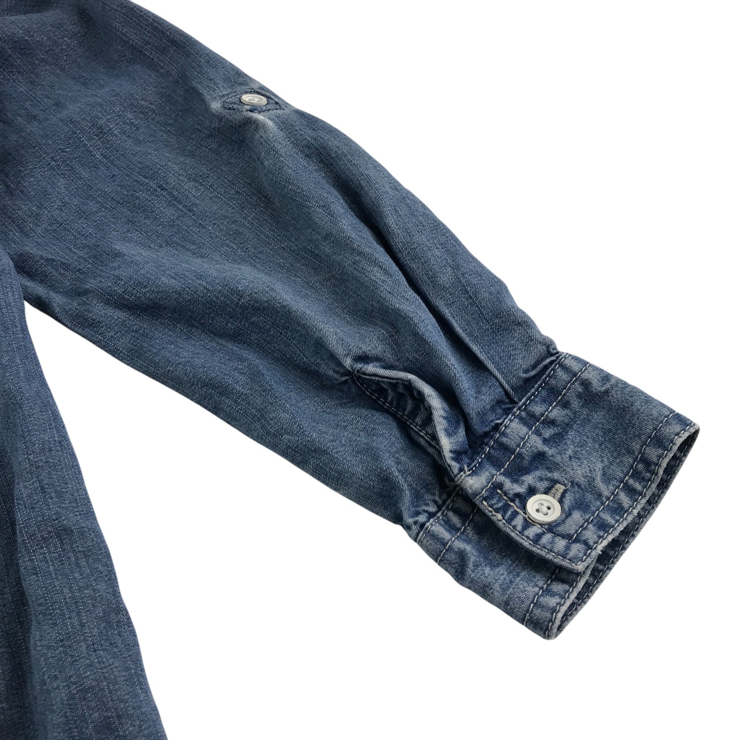 Next Dress 8-9 years blue long sleeve denim style button up lyocell