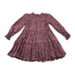 M&S Dress 7-8 years pink long sleeve leopard print