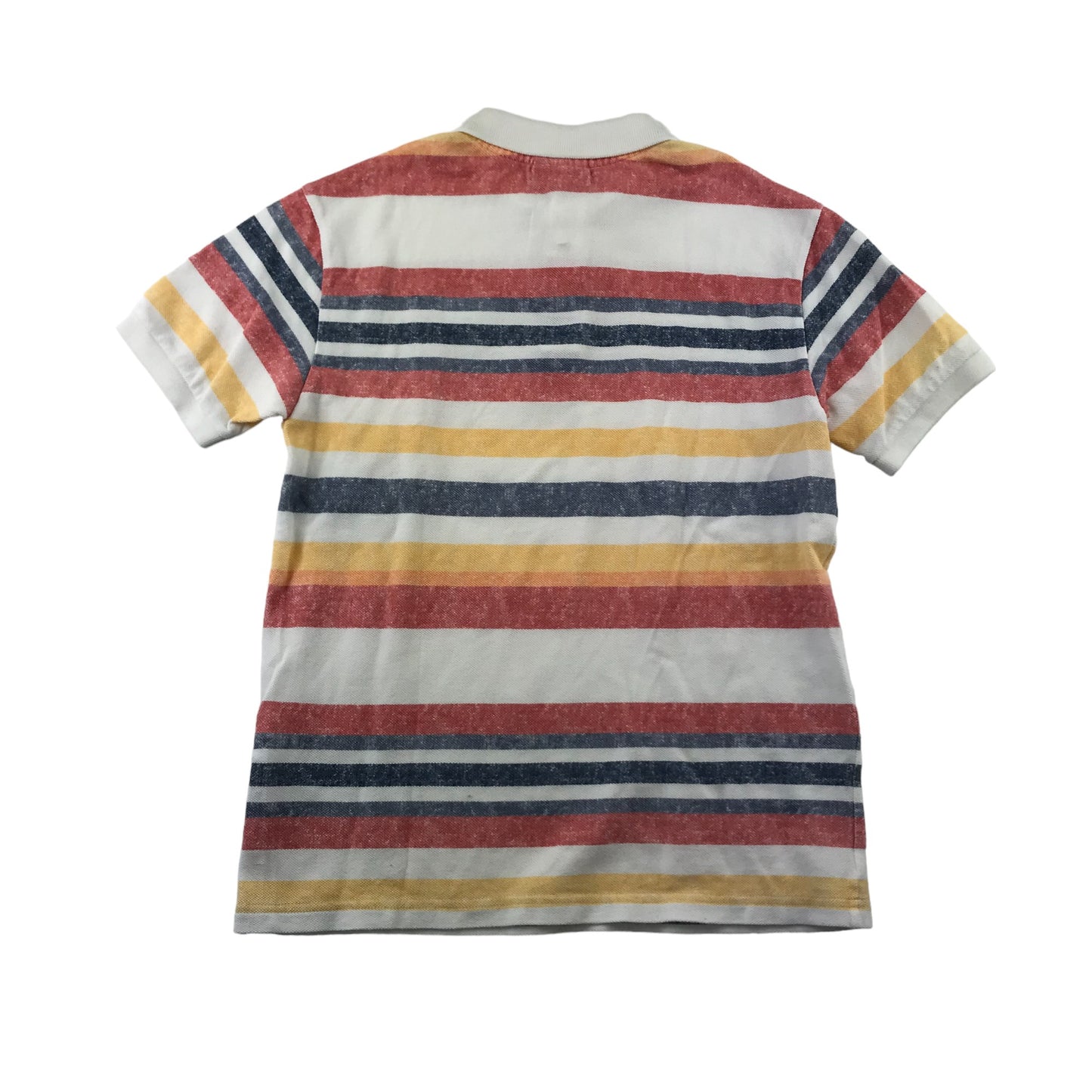 Lacoste polo shirt 10-12 years earthy multicolour stripy short sleeve cotton