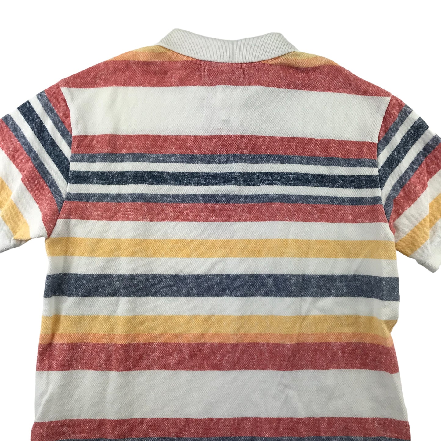 Lacoste polo shirt 10-12 years earthy multicolour stripy short sleeve cotton