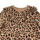F&F Dress 7-8 years beige long sleeve with frilled crew neck