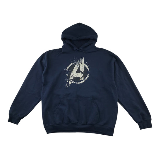 Avengers Endgame Hoodie Adult L Navy Avengers Logo