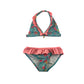 Monsoon swimsuit 7-8 years mint and pink flamingo design with frills 2 piece set