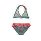 Monsoon swimsuit 7-8 years mint and pink flamingo design with frills 2 piece set