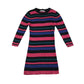 M&S knit dress 6-7 years multicolour long sleeve stripes