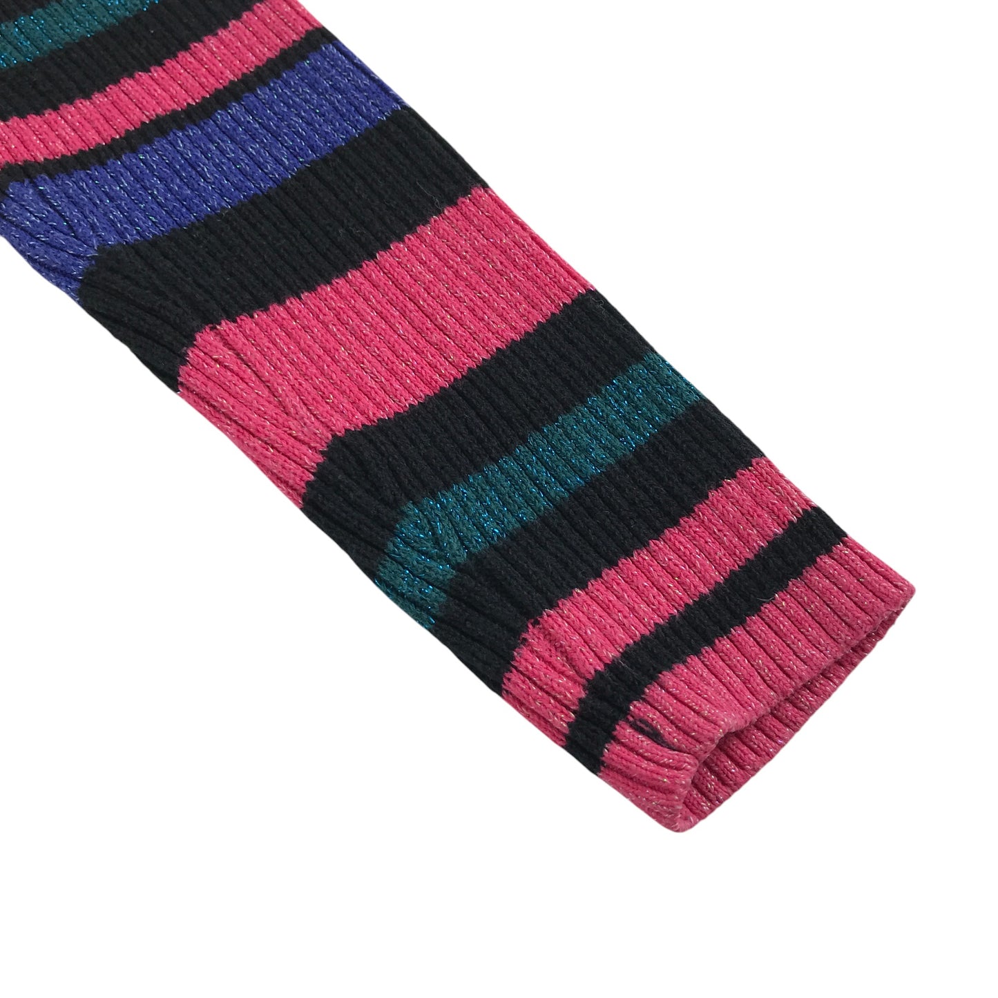 M&S knit dress 6-7 years multicolour long sleeve stripes