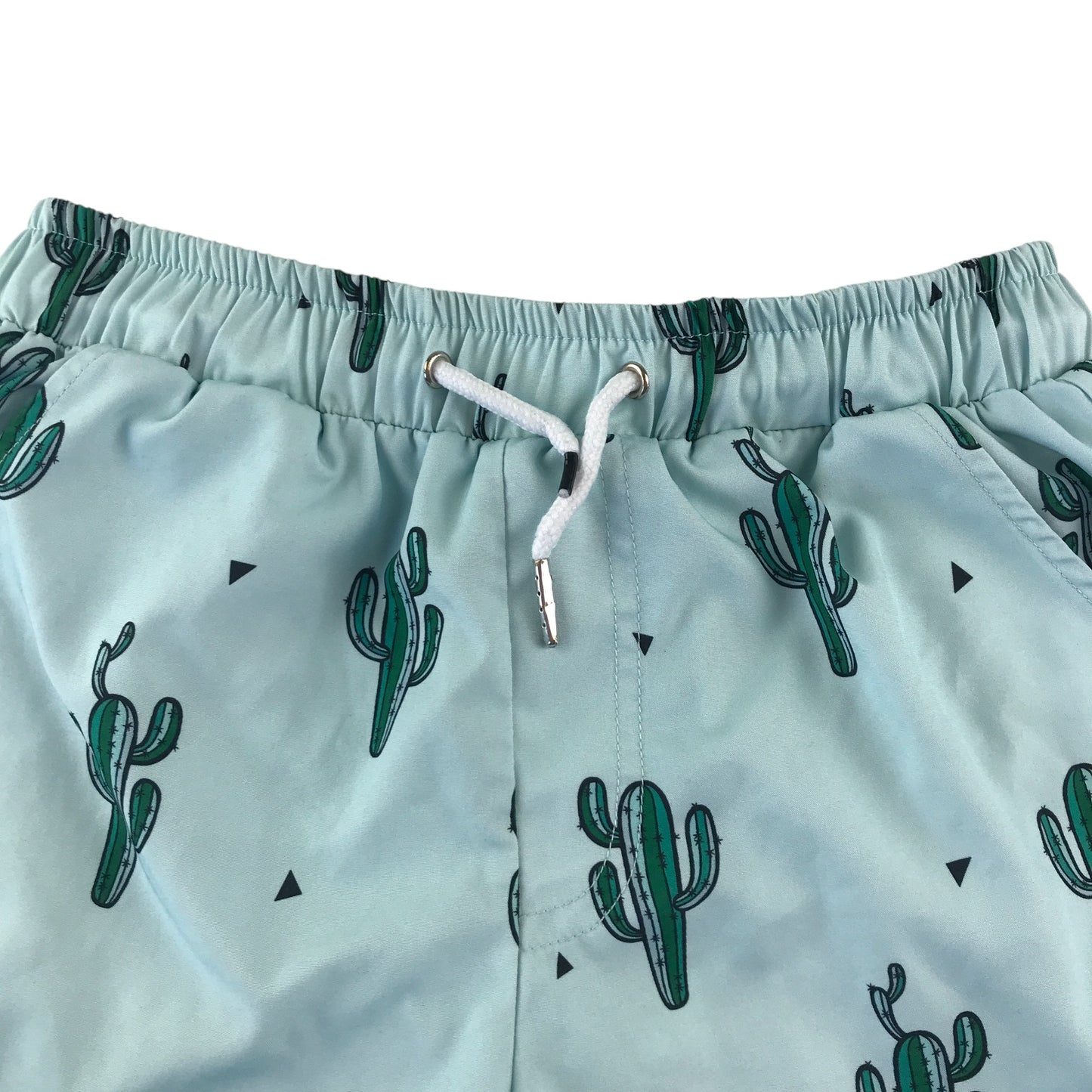 Mosmann swim trunks 9-10 years blue with cactus graphic print