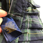 Ralph Lauren Dress Age 10 Navy and Green Checked Shirt Collars Long Sleeve Layered skirt