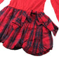 Jessie and James Dress Age 8 Red and Navy T-shirt with Checked Scallop Skirt