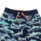 GAP swim trunks 6-7 years navy blue sharks print pattern shorts