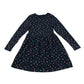 M&S dress 5-6 years navy long sleeve with multicolour hearts print cotton
