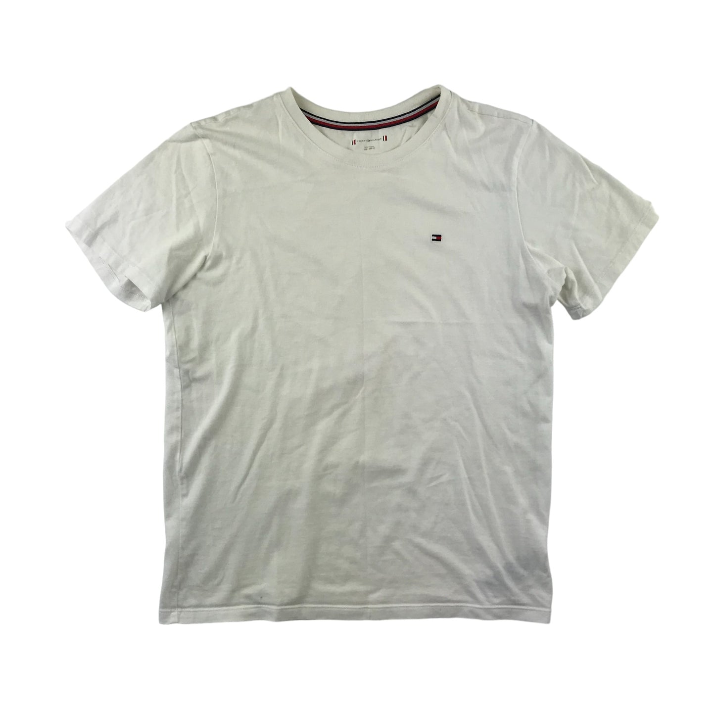 Tommy Hilfiger T-shirt 12-14 years white plain short sleeve cotton