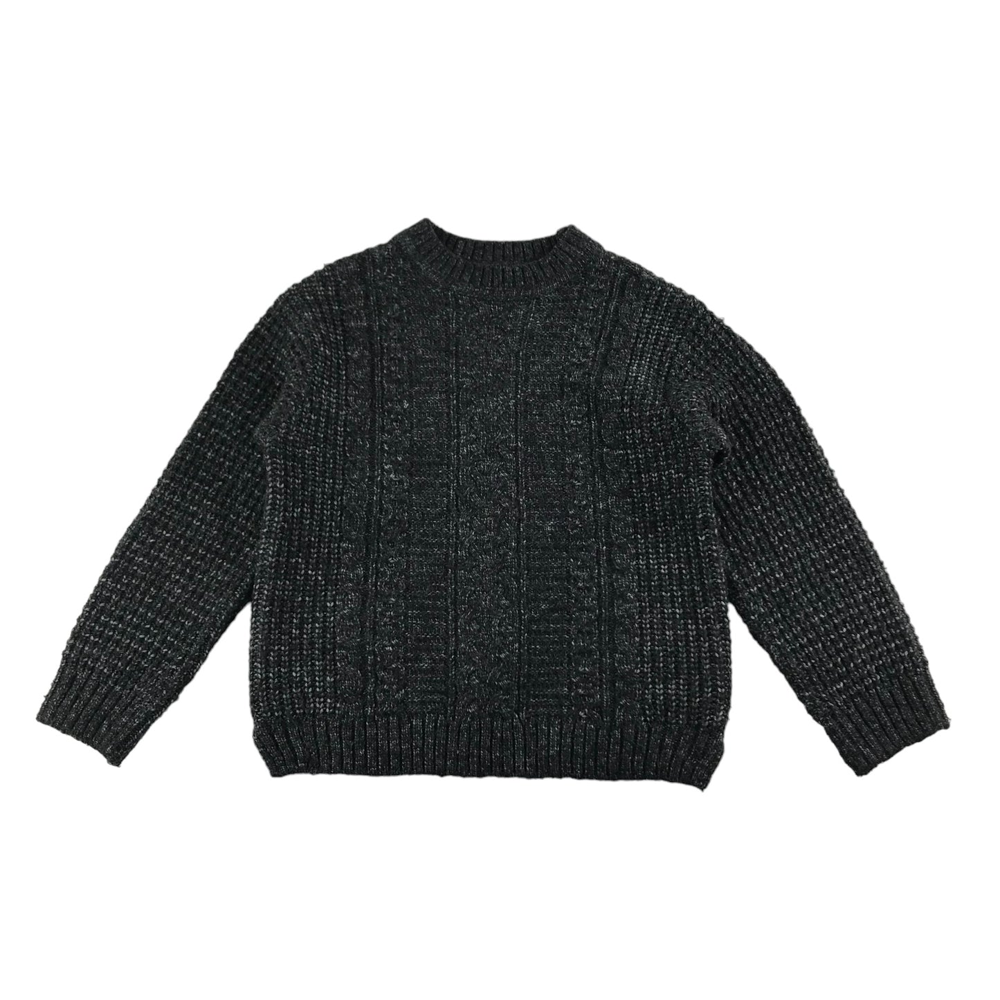 Zara Jumper Age 6 Grey Long Sleeve Knit Pattern