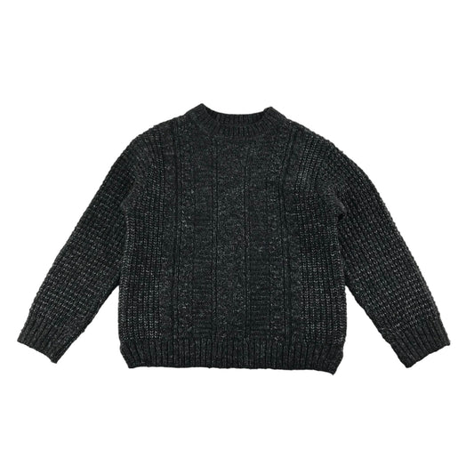 Zara Jumper Age 6 Grey Long Sleeve Knit Pattern