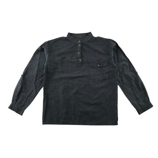 Wheat T-Shirt 7-8 Years Grey Front Pocket Collared