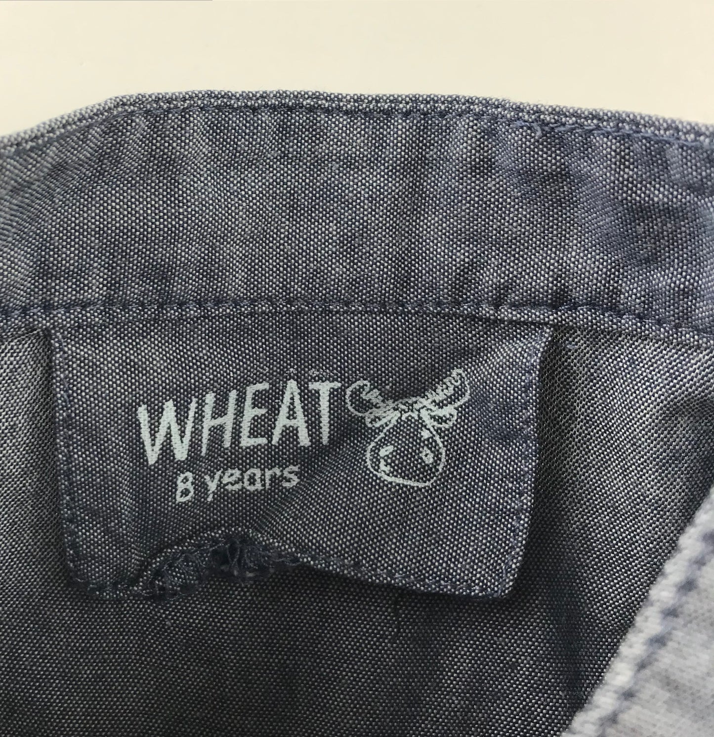 Wheat T-Shirt 7-8 Years Grey Front Pocket Collared