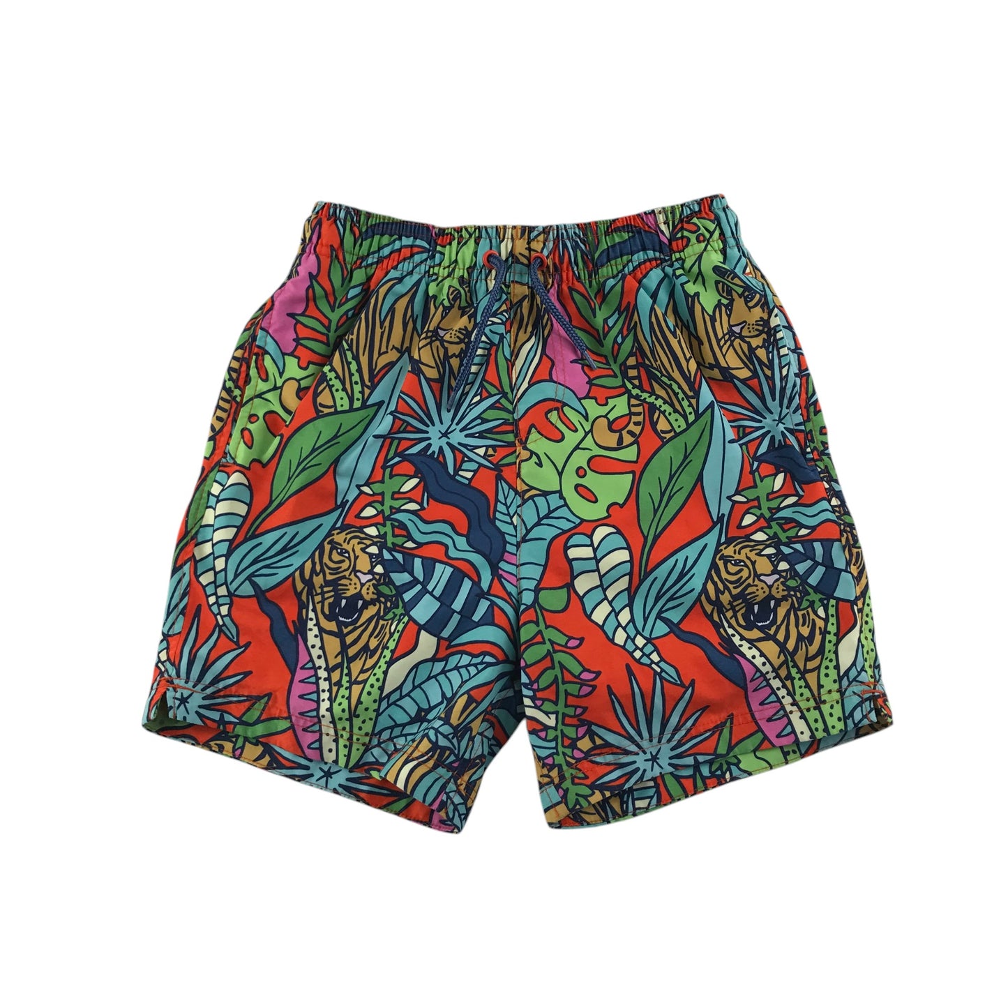 Next swim trunks 7-8 years multicolour foliage pattern shorts