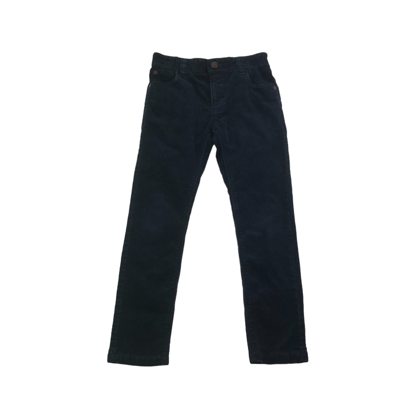 Next Trousers Age 7 Navy Blue Corduroy