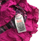 M&S dress 5-6 years pink long sleeve checked pattern frilled hem cotton