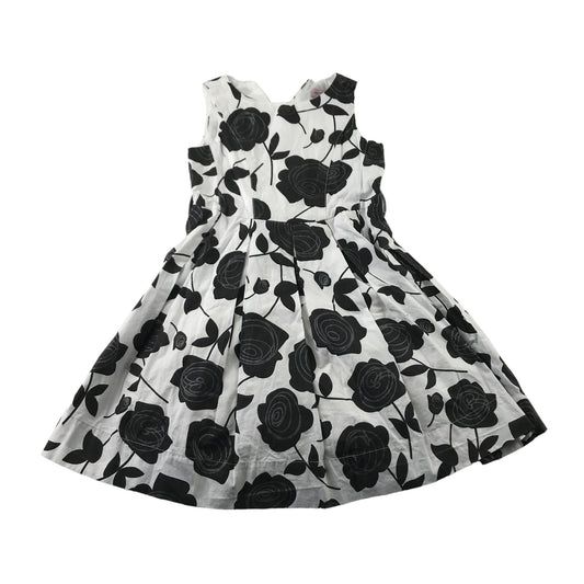 Monnalisa Dress Age 8 Black and White Roses