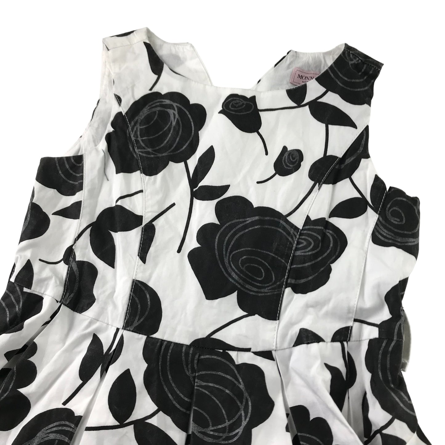 Monnalisa Dress Age 8 Black and White Roses