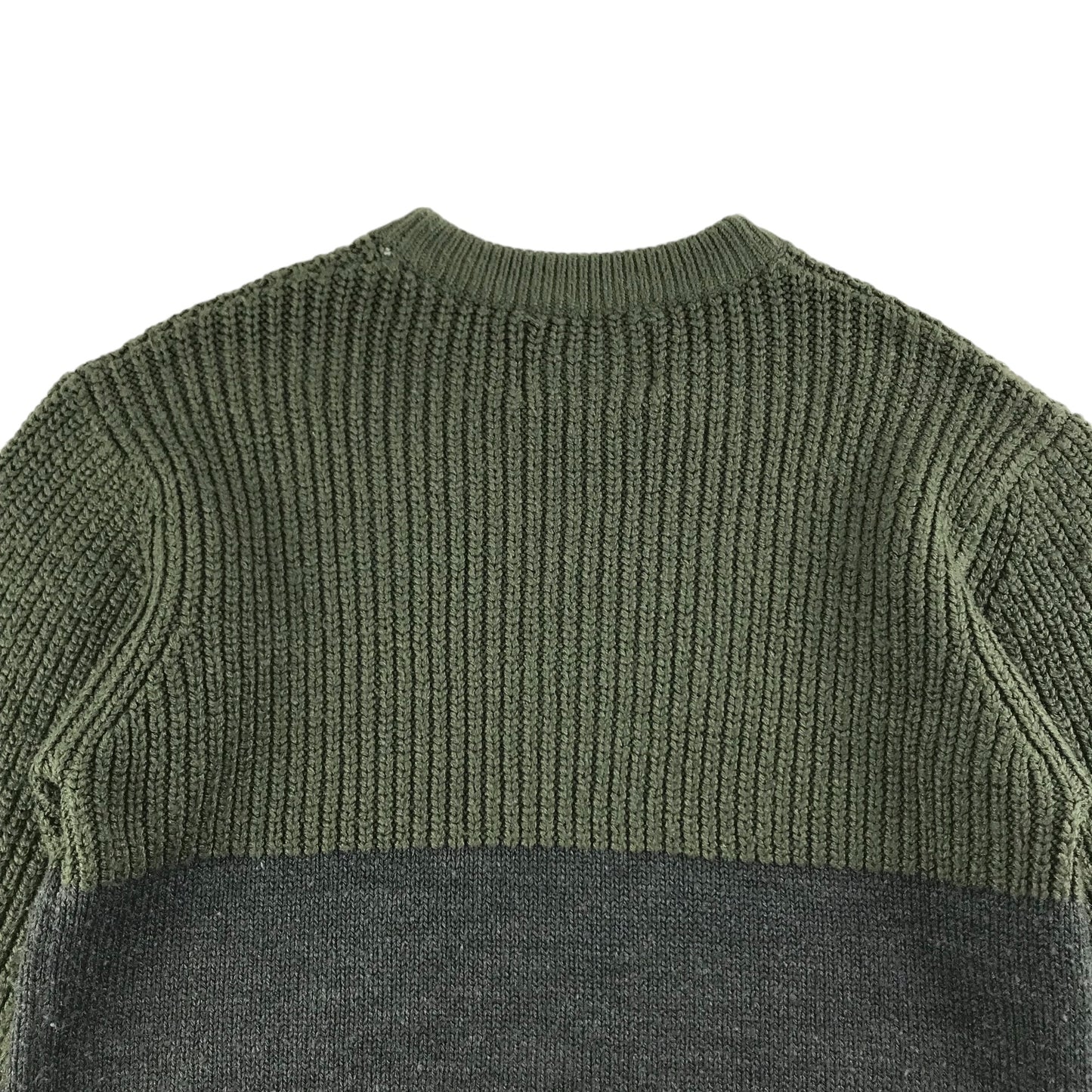 Zara Jumper Age 6 Khaki  and Grey Long Sleeve Knit