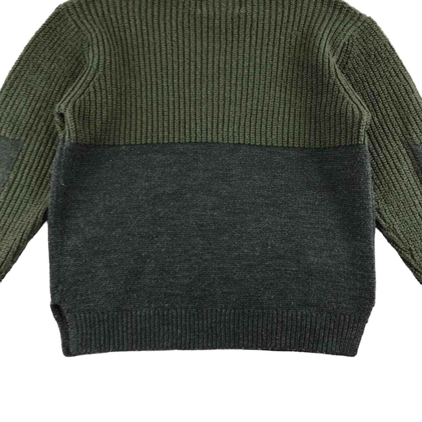 Zara Jumper Age 6 Khaki  and Grey Long Sleeve Knit