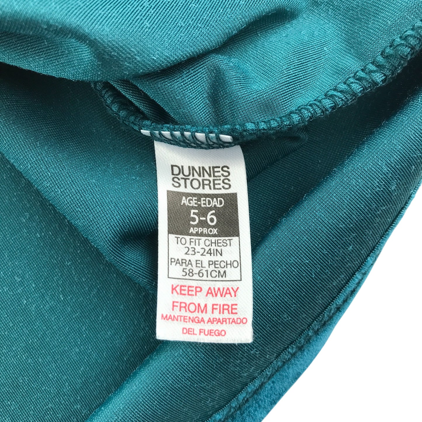 Dunnes Stores dress 5-6 years blue green long sleeve velvety material event wear
