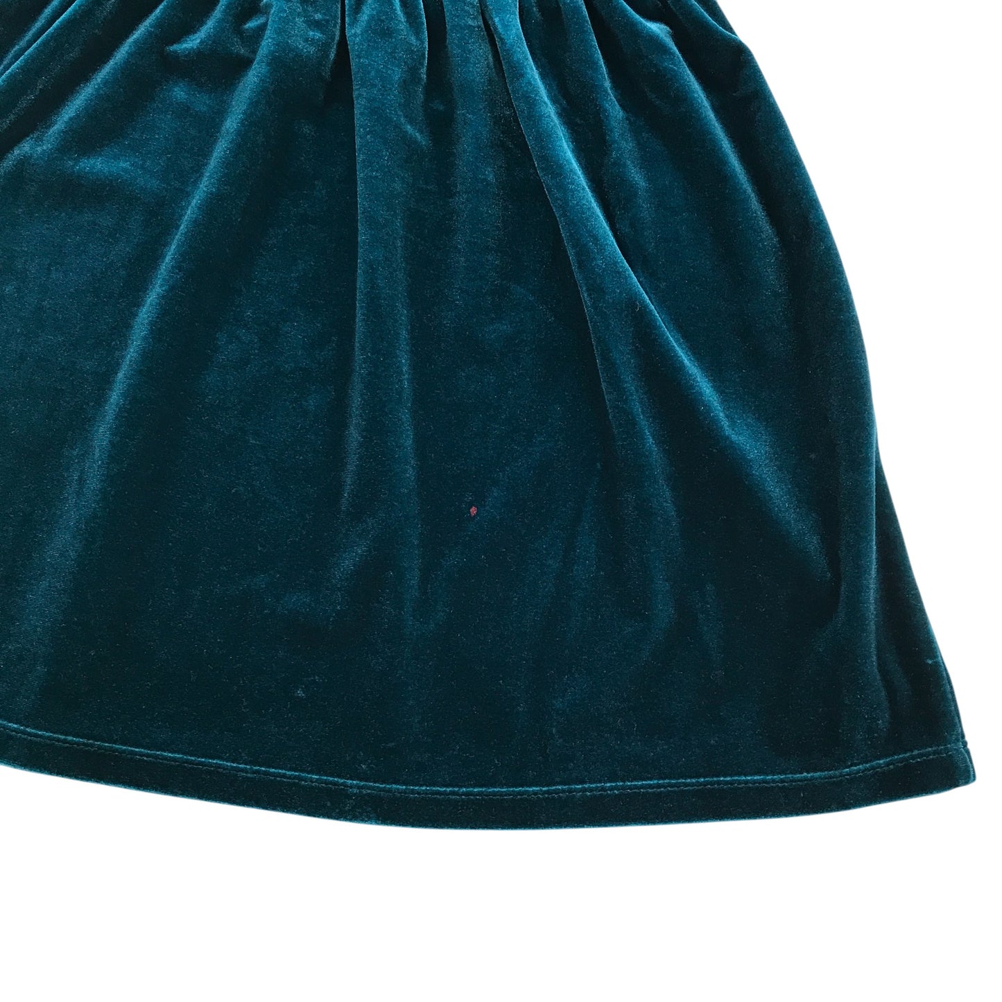 Dunnes Stores dress 5-6 years blue green long sleeve velvety material event wear
