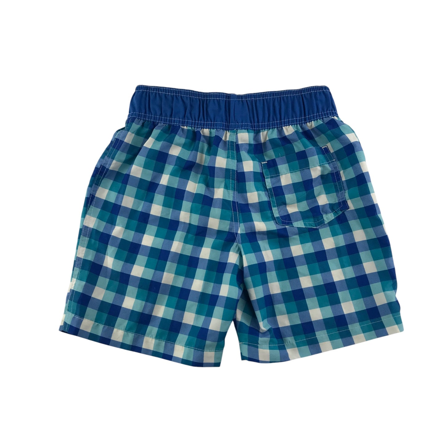 Primark swim trunks 8-9 years blue check pattern shorts